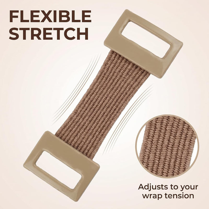 10Pcs Brown Elastic Bandage Clips Adhesive Bandages Bandage Wrap Clips Stretch Metal Clips, Replaceable Wrap Clips for Various Types Bandages and Bandaging Supplies