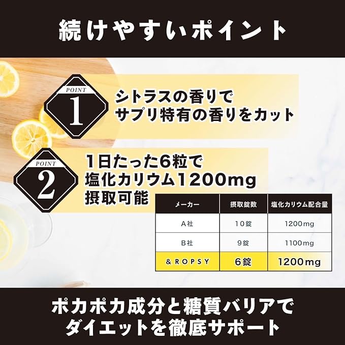 [Contains 1200mg of potassium chloride] New potassium supplement, 6 tablets per day, Salacia Hihatsu combination, diet support, vitamin D, ornithine - BeesActive Australia