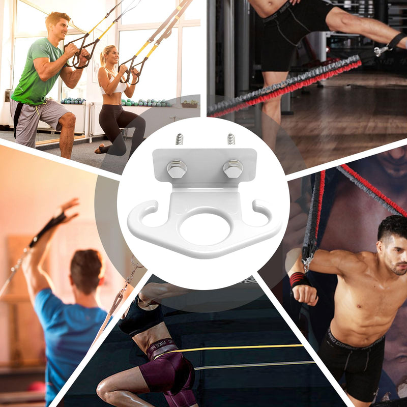 Resistance Band Wall Anchor Set，No Weld Wall Mount for Exercise Bands & Suspension Straps Resistance Band Wall Mount System Compact Strength Training Kit for Home Gym Workouts & Physical Therapy Whiite（3pcs）