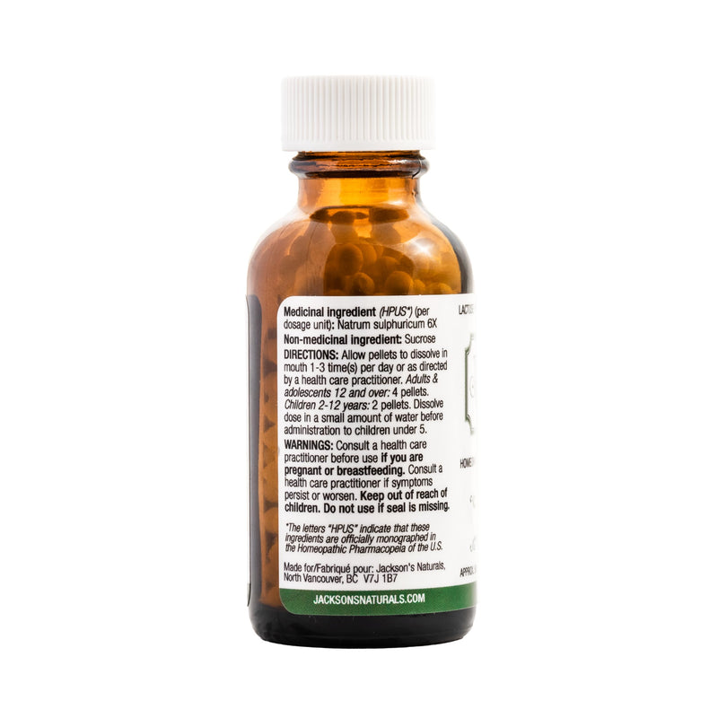 Jackson's #11 Cell Salt NAT Sulph 6X (500 Pellet Bottle) ‚Äì Certified Vegan, Lactose-Free Schuessler Tissue Salt Natrum Sulphuricum 6X - BeesActive Australia