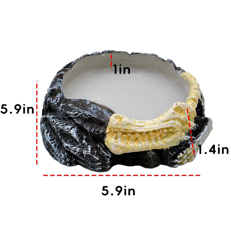 Tfwadmx Hermit Crab Water Bowl, Small Reptile Feeding Dish, Tortoise Water Dish, Hermit Crab Food Dish, Reptile Food Bowl for Geckos Corn Snakes Turtles Small Bowl-1Pcs - BeesActive Australia