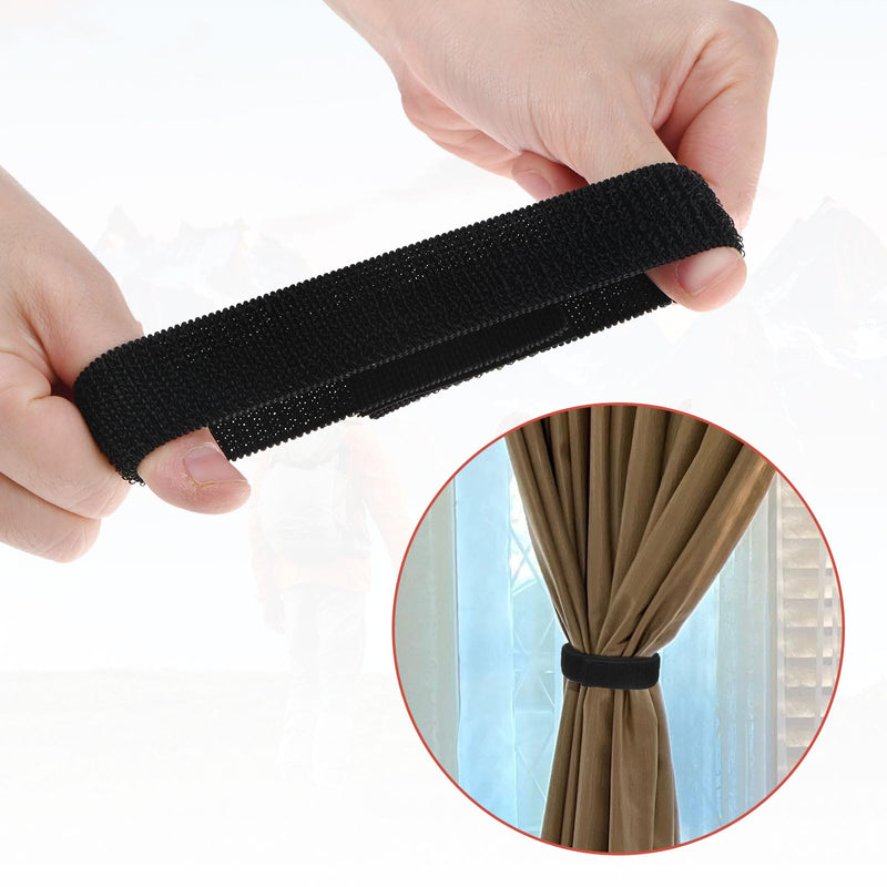 Boot Straps for Cowboy Boots - Cycling Safety Bind Pant Bands Use for Cycling & Jogging, & Camping - Adjustable Elastic Bike Ankle Leg Straps Black 19.7 x 1.5IN