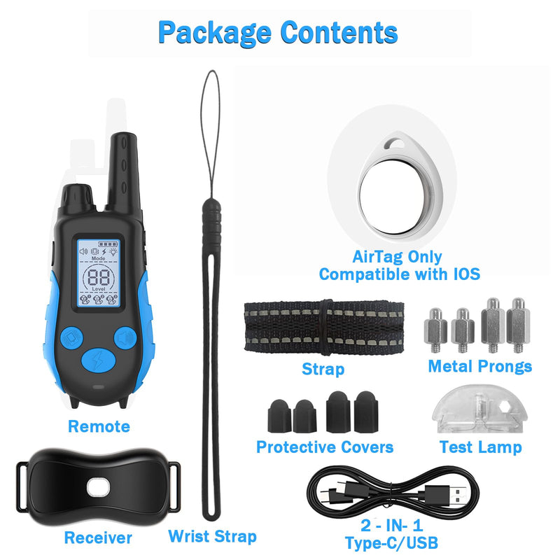 Dog Training Collar with Remote 3300Ft, Dog Shock Collar with Remote Control, 3 Training Modes, IPX7 Waterproof Rechargeable E-Collar Fit for Large Mid Small Dog - BeesActive Australia