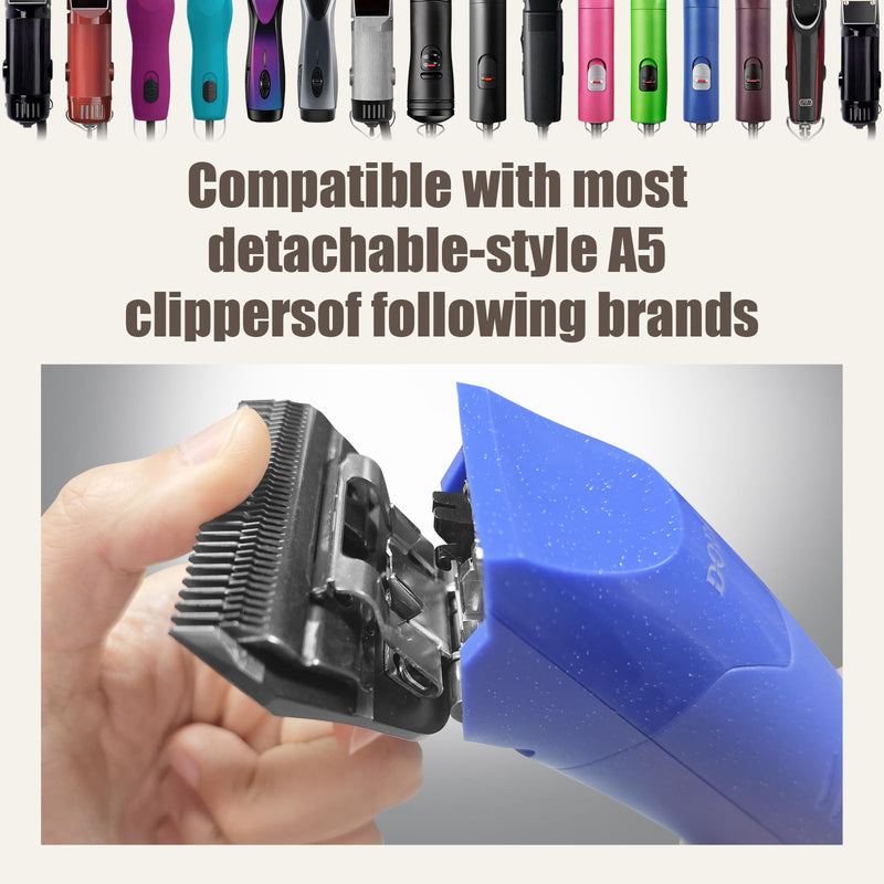 4FW Wide Blades for Dog Grooming,Compatible with Andis,Oster A5,Wahl km10 Clippers,Cutting Length 3/8",(BLACK) 4FW-1pcs - BeesActive Australia