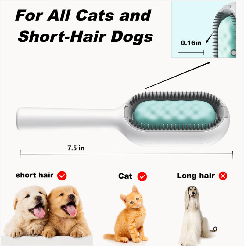 New multifunction Water Infused Gravity Cleaning Pet Hair Brush. Can be used with daily cleaning fluid better care for your pets, universal version for cats and dogs 3in1 back hair removl (pink) pink - BeesActive Australia
