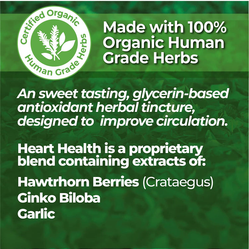 Animal Essentials Heart Health for Dogs & Cats - Cardiovascular Support Supplement, Healthy Heart, Organic Hawthorn Berry, Herbal Tincture - 2 Fl Oz 2 fl oz (60 ml) - PawsPlanet Australia