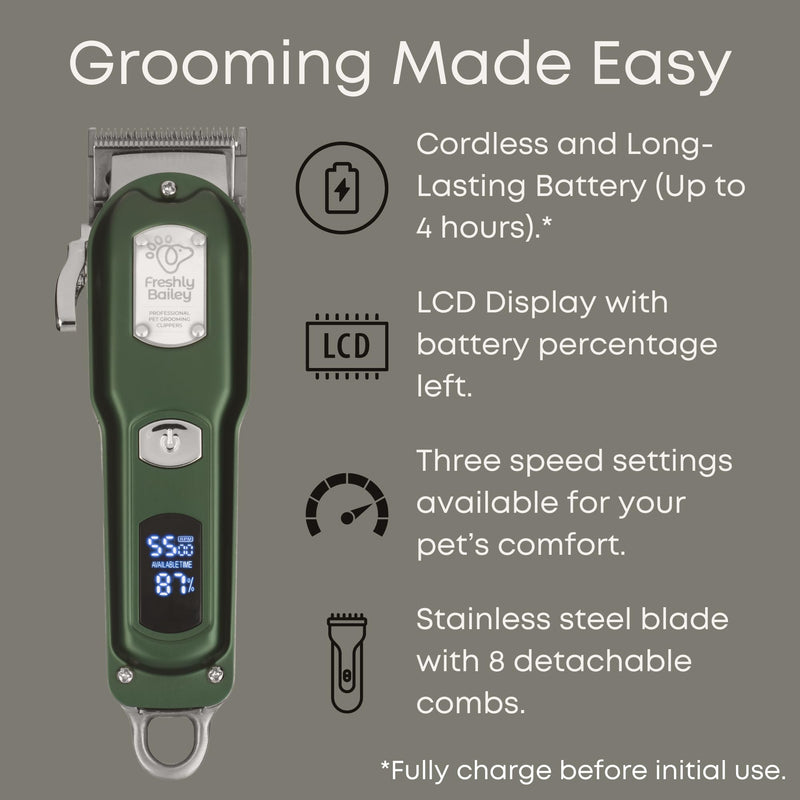 Cat Clippers for Matted Hair - Matted Cat Fur Remover - Low Noise Grooming Trimmer & Shaver | Pet Clippers for Long Hair Cats | Professional Pet Shaver with Detachable Guards - BeesActive Australia