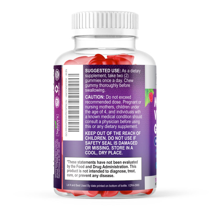Multivitamin Gummies for Adults - Complete Adult Multivitamins Gummy with Essential Vitamins A, C, D, E, & High Potency B12 for Women & Men, Daily Immune Support Multivitamins Supplement - 120 Gummies 120 Count (Pack of 1)