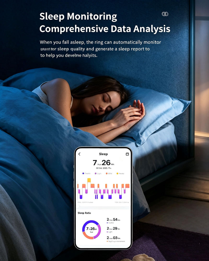 Smart Ring for Women & Men, Smart Ring Sleep Tracker, No Subscription