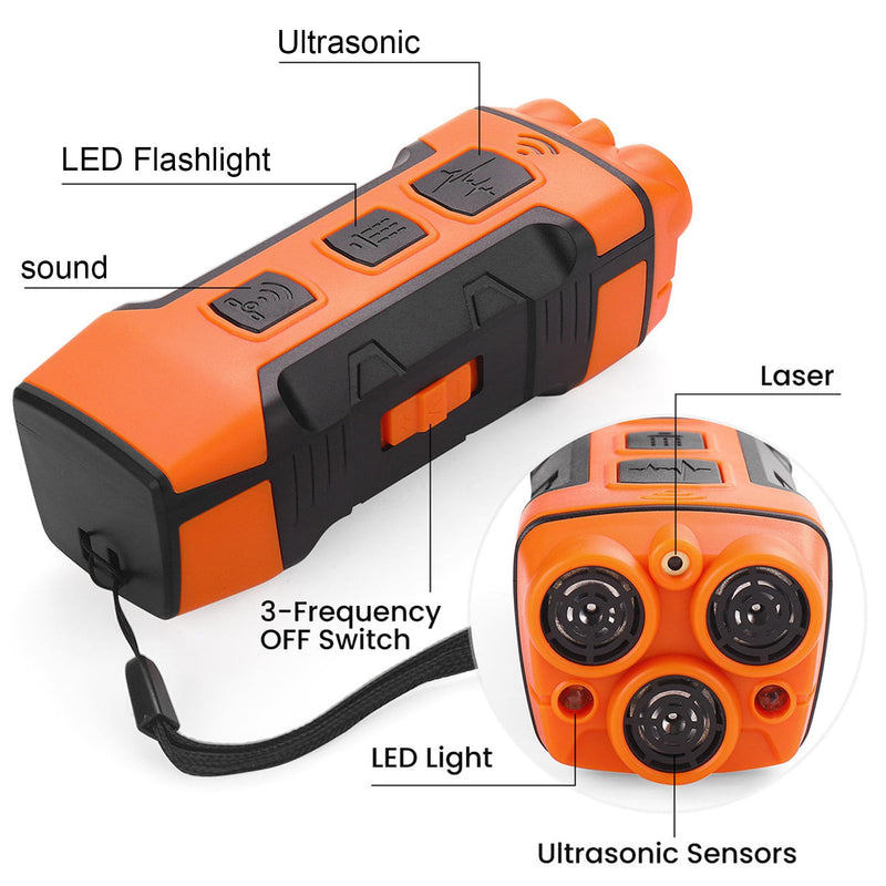 Dog Bark Deterrent Devices, 3X Ultrasonic Anti Barking, 32.8FT Anti Barking Device, 4 Gear Frequencies Safer Alternatives to Dog Training Bark Collars, Portable Design with Display