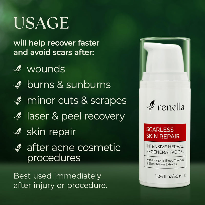 Natural Wound Care & Burn Gel – First Aid Gel for Cuts, Scrapes & Burns – Advanced Skin Repair Ointment & Cream Alternative– Stable at Room Temperature – Soothing Film-Forming Barrier – Fragrance-Free