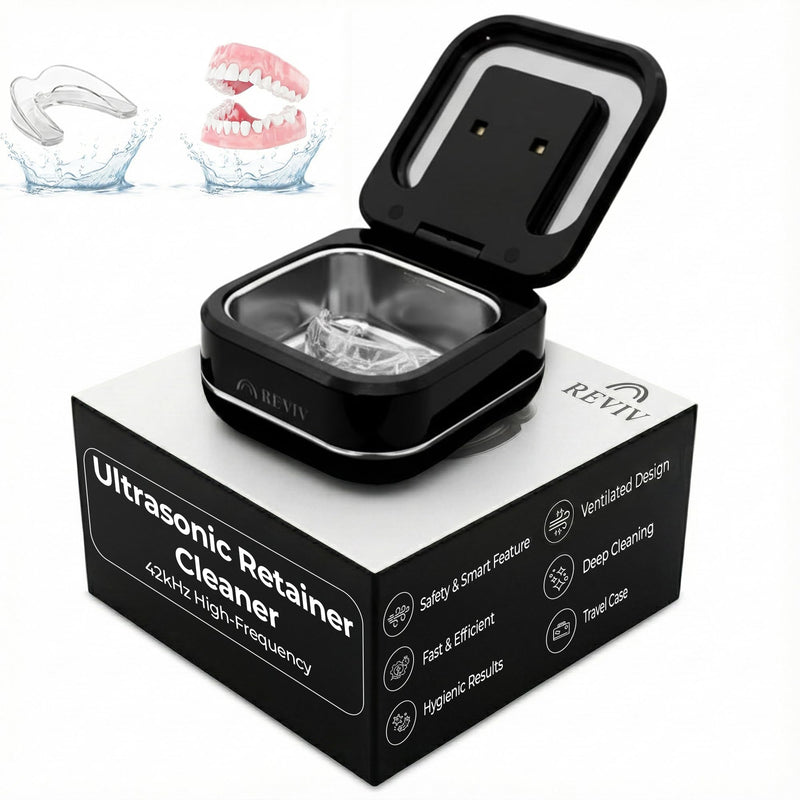Reviv RePod Mouth Guard Ultrasonic Retainer Cleaner Case | Portable Ventilated Travel Denture Case | Ultrasonic Cleaner Storage for Nightguards, Dental Trays, Aligner And Retainer Cleaner Pod - BeesActive Australia