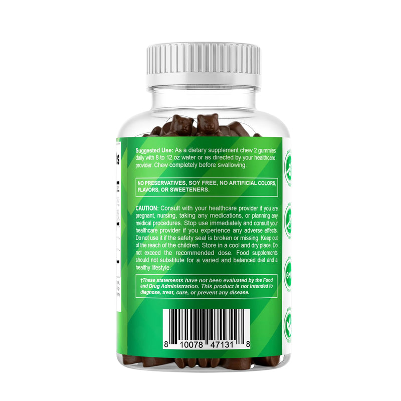 Vitamatic Sea Moss Gummies with Bladderwrack & Burdock, 60 Gummies - 2 Pack | Premium Botanical Blend for Immune Support*, Natural Raspberry Flavor, Vegan, Non-GMO, Gluten Free.