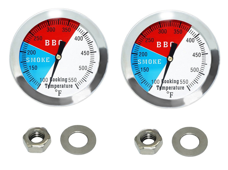 2 Inch BBQ Thermometer Gauge - 2 Pcs Charcoal Pit Smoker Temp Gauge - Replacement for Smoker Grill Wood Charcoal Pit, Temp Thermometer - BeesActive Australia