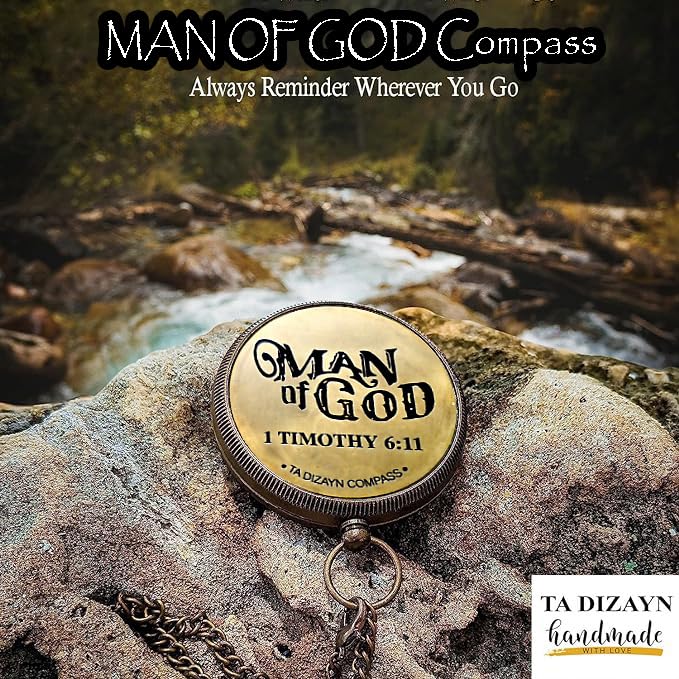 For I Know The Plans I Have For You, Jeremiah 29:11, Solid Brass Directional Engraved Compass, Baptism Gifts for Boys Girls, First Communion, Christian Gifts for Men, First Confirmation Gifts for Boys # Man of God 1 Timothy 6:11