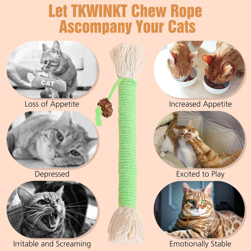 5 PCS Cat Chew Toy, 5.9in Cat Teething Toys, Catnip Toys for Cats, Teeth Cleaning Cat Toys for Indoor Kittens, Interactive Cat Toy for Indoor Cats - BeesActive Australia