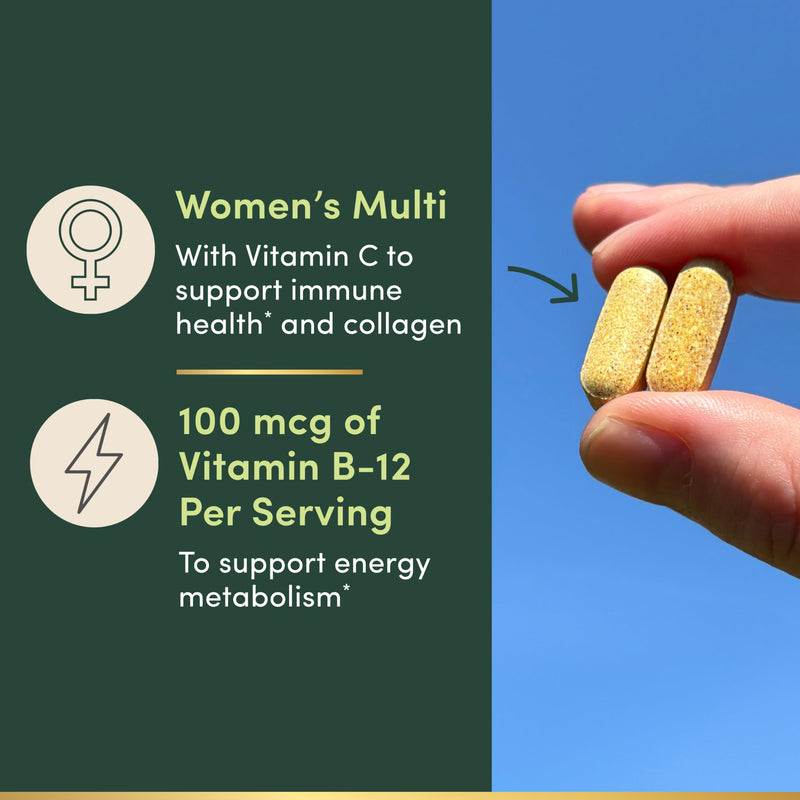 Nature's Bounty High Potency Women’s Complete Multivitamin, Daily Vitamin with Vitamin C, Supports Heart Health & Immune Function, Essential Nutrition for Women, 120 Caplets (Pack of 2) 120 Count (Pack of 2)