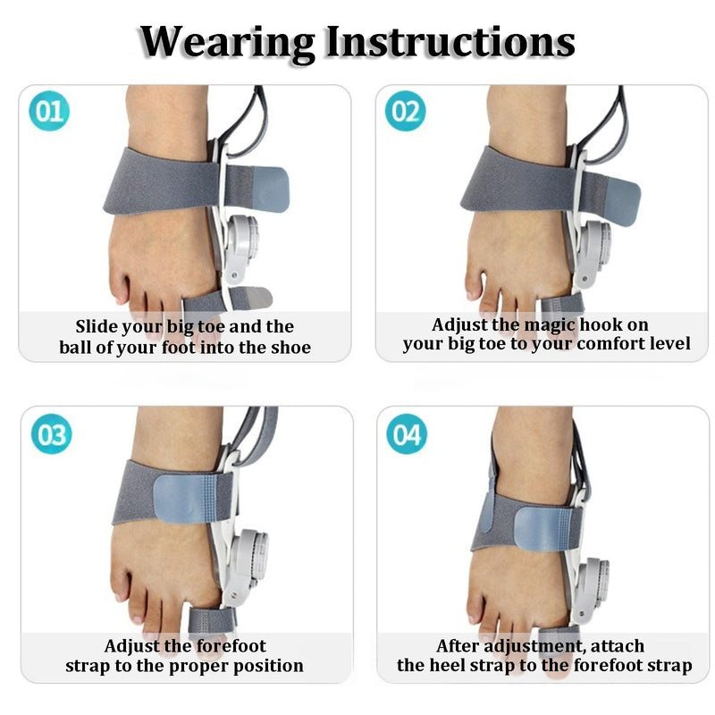 Bunion Corrector for Women & Men, Comfortable Big Toe Straightener with Silicone Pad | Adjustable Knob - Snug Fit for Left/Right Big Toes, Wear While Sleeping (1 Pack)