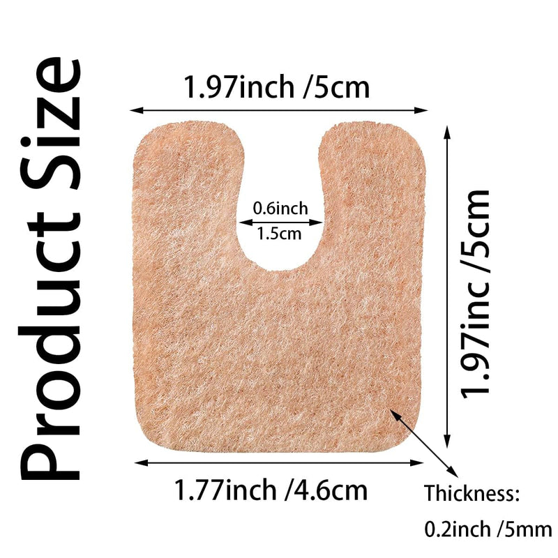 60 Pieces U Shaped Felt Callus Pads Metatarsal Pads Forefoot Foot Pads Pain Relief Foot Cushion Keep Protecting Calluses from Rubbing on Shoes Adhesive Pads for Men and Women 60 PCS - BeesActive Australia