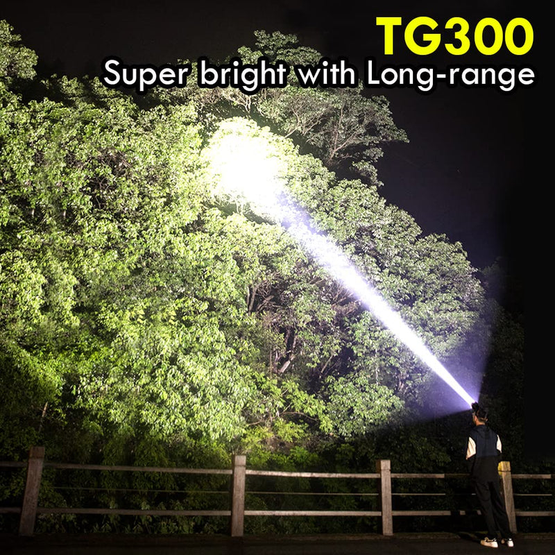High Power LED Headlamp Super Bright Adult Motion Sensor Headlight Spotlight Waterproof Rechargeable Outdoor Hunting Light Flashlight Portable Head lamp for Fishing Camping Hiking G300 10W 0NE PACK