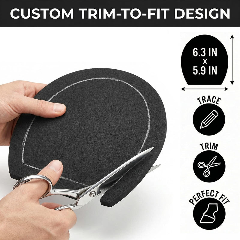 Horse Hoof Balance Pads Trim to Fit Boot Inserts Shock Absorbing Cushion for Asphalt & Rocky Terrain Supportive Pads for Sensitive Hooves & Barefoot Transition 6mm/12mm Thick Black 1 Pair 12mm