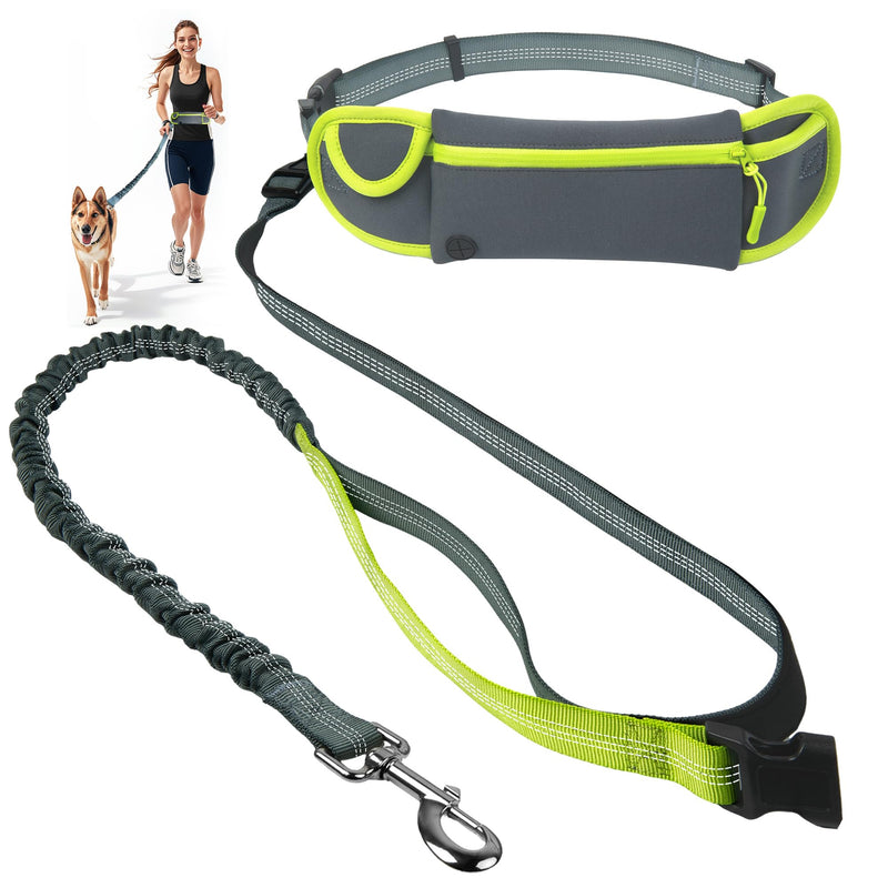 Fida 3-in-1 Hands Free Dog Leash with Zipper Pouch & Bungee, Reflective Crossbody Waist Running Leash for Dogs with Traffic Handle for Safe Walking, Jogging - BeesActive Australia