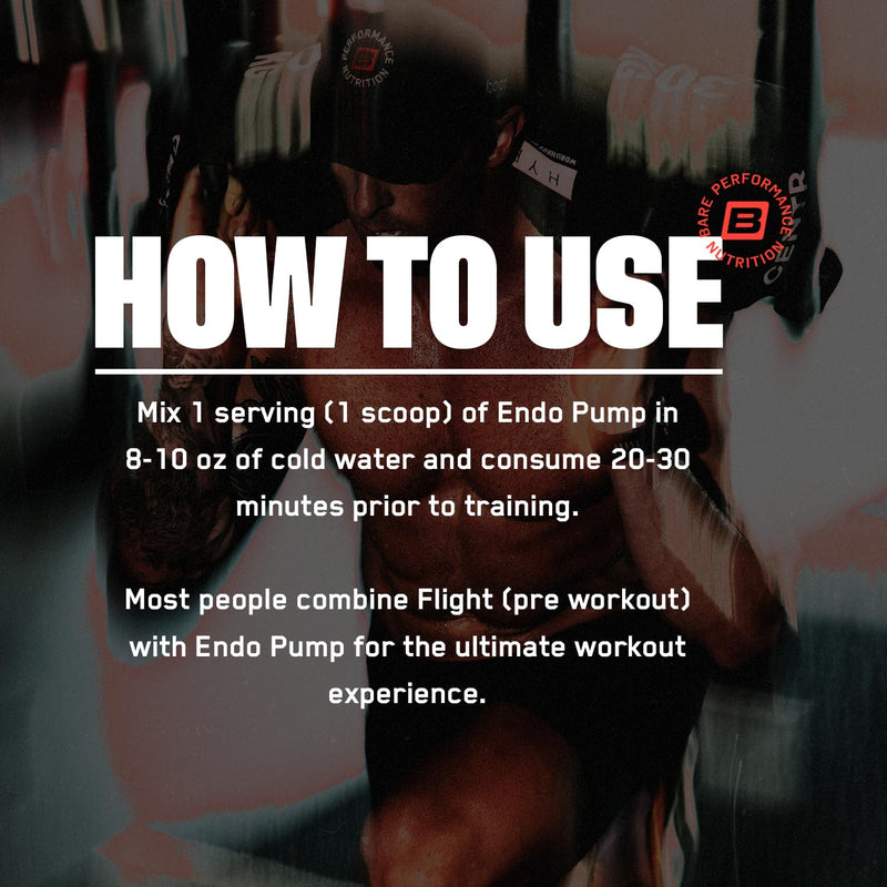 BARE PERFORMANCE NUTRITION, BPN Endo Pump Pre-Workout Muscle Pump Enhancer, Increased Blood Flow/Oxygen Transport to Muscles, Blue Raspberry - BeesActive Australia