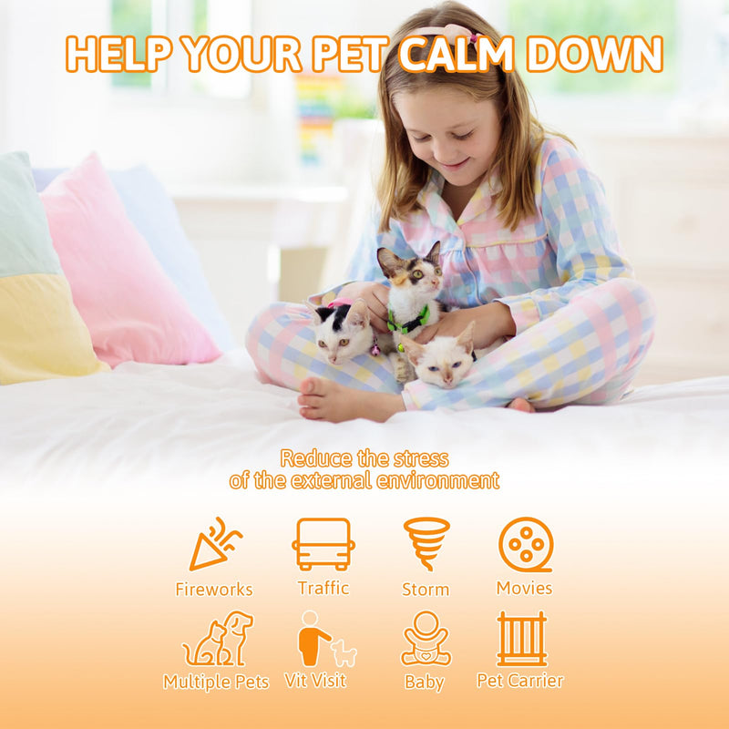 Pack of 4 Calming Collars for Cats, Long-Lasting Calming Collars for Cats Pheromones Cat Calming Collars Anti-Stress and Relaxants Adjustable (Set A) Set A - BeesActive Australia