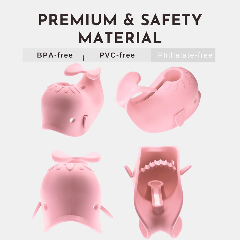 Bath Spout Cover for Bathtub,Baby Shower Protector Cover A Fun Way to Protects Baby from Bumping Head During Bathing Time Cute Soft Whale Design Making for Enjoyable Safe Baths (Pink)