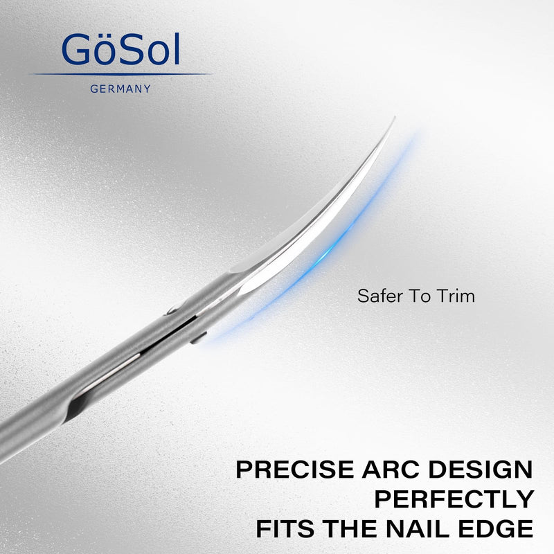 Cuticle Scissors Russian-Style Ultra Fine Curved Professional Cuticle Scissors 420 Stainless Steel, Precision Pointed Tip Grooming Scissors for Dead Skin; Eyebrow; Eyelash, Includes Leather Case - BeesActive Australia