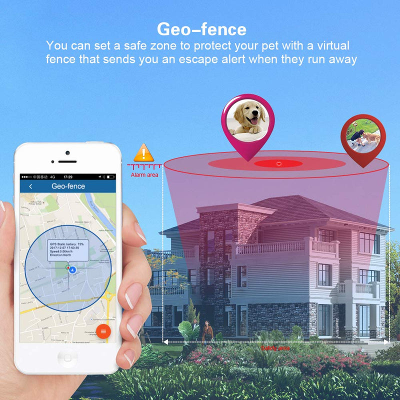 Winnes 4G GPS tracker collar for dogs 3000 mAh GPS tracker for dogs real-time tracking free APP/platform without subscription IP67 waterproof tracker dog with data statistics sound light alarm - BeesActive Australia