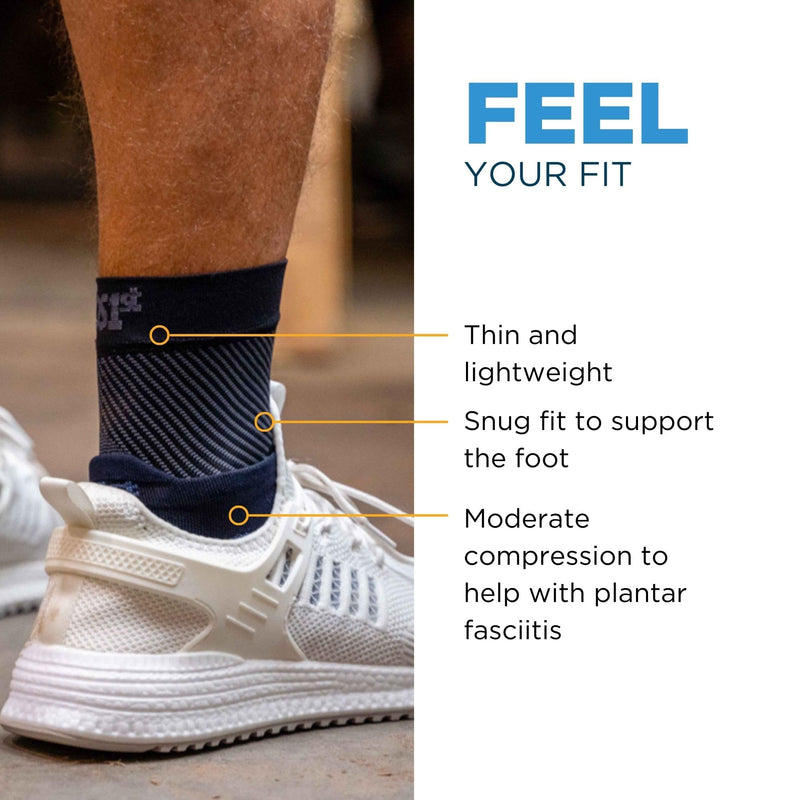 OrthoSleeve FS6 Foot Bracing (Single Sleeve) treats Plantar Fasciitis, Achilles Tendonitis and relieves heel pain in a soft, moisture-wicking fabric Medium Natural