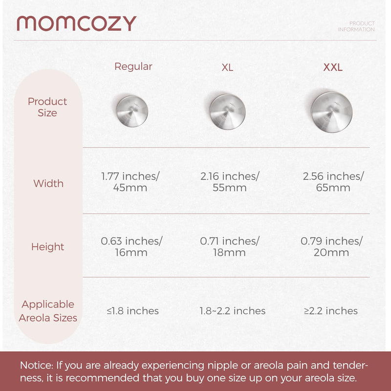 Momcozy 999 Silver Nursing Cups Original Perforated Breathable Design, 999 Silver Nipple Cover for Breastfeeding Essential, Silver Nipple Shield for Nursing Newborn, Metal Nipple Shields, Regular Size - BeesActive Australia
