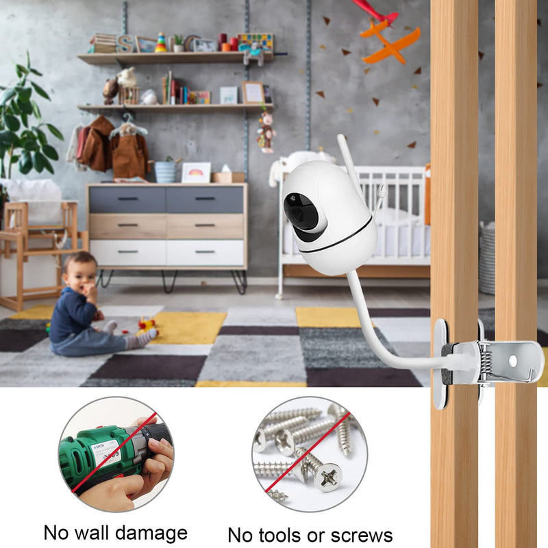 15.7 inches Baby Monitor Mount Compatible with HelloBaby HB65/HB6550/HB6550 pro/HB66/HB248,ANMEATE SM935E Baby Monitor Camera Flexible Clip Clamp Mount Long Gooseneck Arm - BeesActive Australia