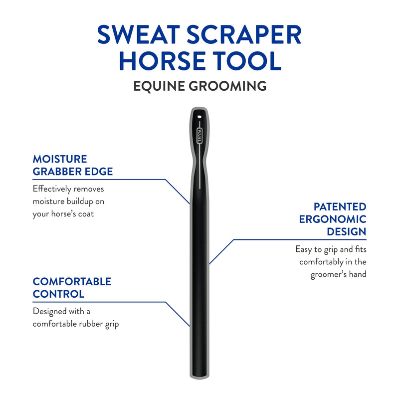 WAHL Professional Animal Equine Grooming Sweat Scraper Horse Tool - Black - BeesActive Australia