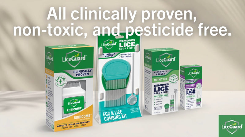 LiceGuard Lice Comb Kit, 2 x Stainless Steel Nit Combs, 1 x Magnifying Pick