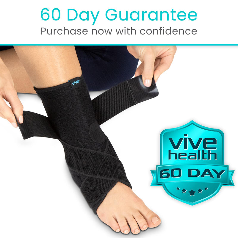 Vive Ankle Brace – Plantar Fasciitis Brace & Ankle Compression Sleeve for Achilles Tendonitis Relief, Heel Spur Support Wrap for Sprained Ankle, Tendon, Foot Pain, Heel Spur, Running Feet Sprain - BeesActive Australia