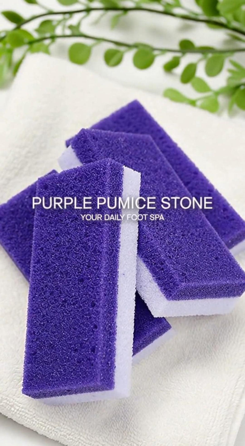 Foot Pumice Stone 4 Pack Pedicure Stone for Feet (Purple) Purple 1 Count (Pack of 4)