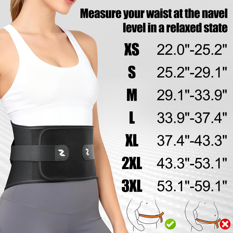 NEENCA Back Brace for Lower Back Pain with Bionic Support System, Adjustable Lumbar Support Belt for Women & Men with Lumbar Support 3D Pad, Breathable Mesh for Herniated Disc, Sciatica, Scoliosis... Medium Black-Single
