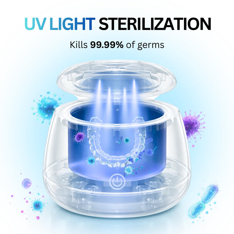 Ultrasonic Retainer Cleaner Machine - 48kHz Aligner and Denture Cleaner for Mouth Guard, Night Guard, Dental Trays, Braces, Toothbrush and Jewelry with 200ml Capacity - BeesActive Australia