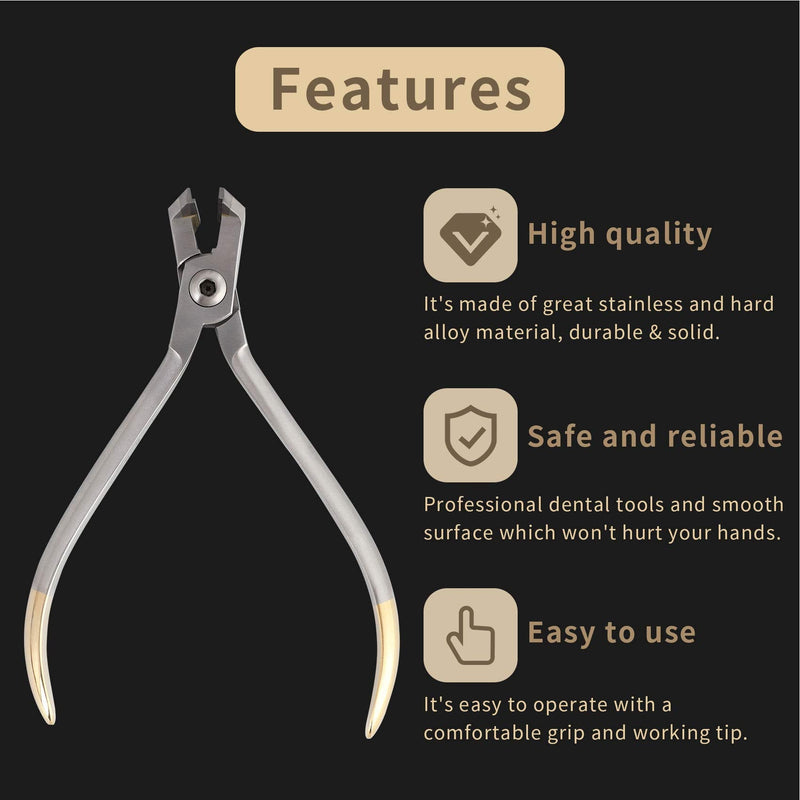 Distal End Cut Plier, Hold & Cut Hard and Soft Wire Orthodontic Cutter Dental Surgical Instrument Tool - Braces Removal Tools Tooth Pulling Kit for Dentist - 12 Months Warranty - BeesActive Australia