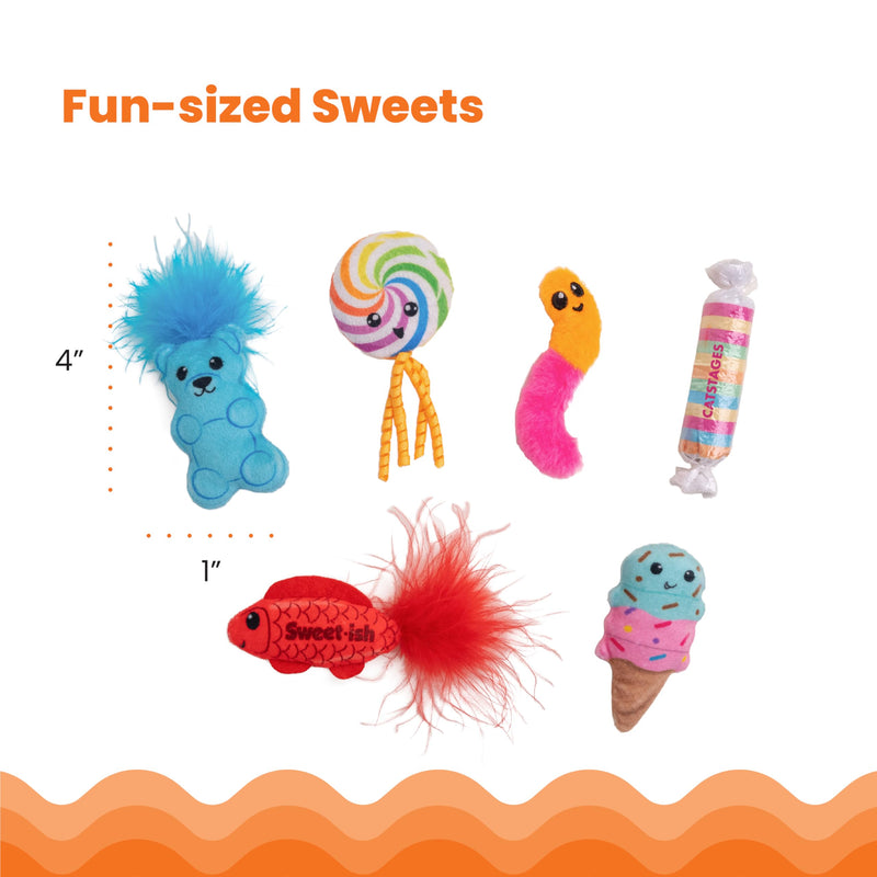 Catstages Kitty Sweet Treats Plush Catnip Cat Toys - 6 Pack - BeesActive Australia