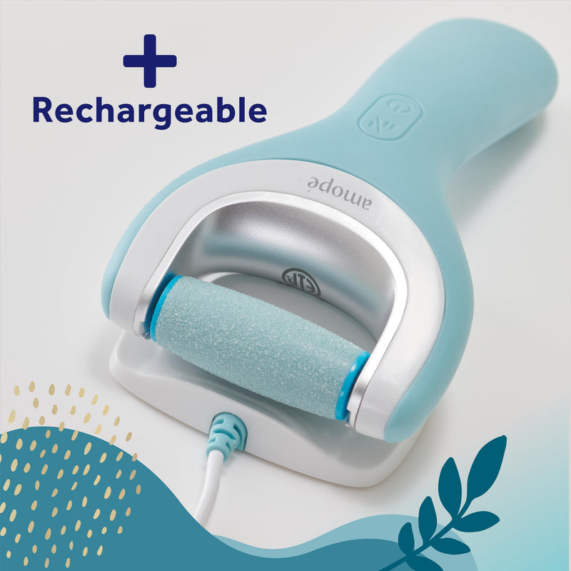 Amope Pedi Perfect Pro Wet & Dry Electric Foot File Callus Remover Kit, Waterproof, Rechargeable, Pedicure Tool for Feet, Removes Hard, Dead Skin, Feet Scrubber w/ Diamond Crystals, w/ 3 Roller Heads Amope Pedi Pro - BeesActive Australia