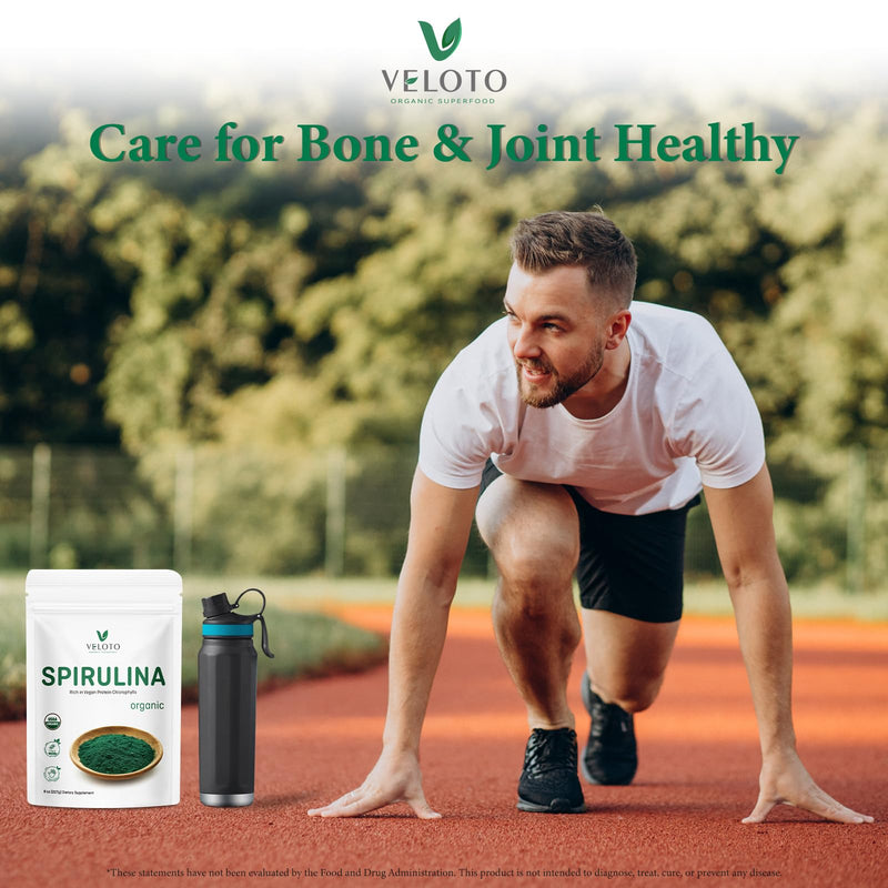 USDA Organic Spirulina Powder, 8 oz - Rich in Vegan Protein, Vitamins & Minerals | Natural Green Superfood, Source of Chlorophyll | Non-Irradiated, Non-GMO, Gluten Free 8 Ounce (Pack of 1)