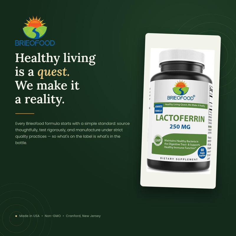 Brieofood Lactoferrin 250 mg 60 Veggie Capsules