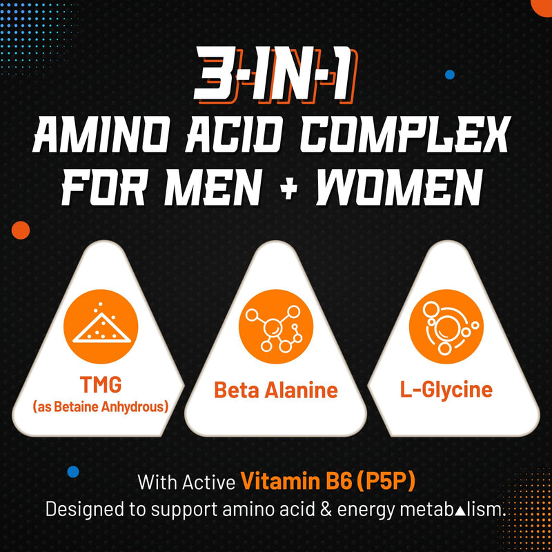 Beta Alanine Gummies 2000mg for Muscle Recovery, Sugar-Free, Vegan, 120 | 4-in-1 Amino Supplements with Glycine, TMG & Vitamin B6 for Adults, Orange Flavor, 60 Chews 60 Count (Pack of 2)