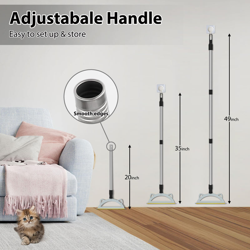 Carpet Rake for Pet Hair Removal, 49” Adjustable Long Handle Pet Hair Removal Tool, Carpet Rake Fur Scraper,Reusable Dog Cat Hair Remover,Pet Hair Removal Broom for Rugs,Mats,Pet Beds,Couch,Furniture - BeesActive Australia