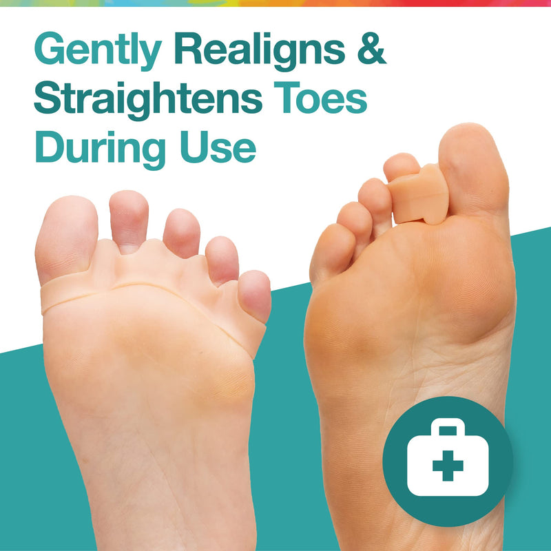 ZenToes Bunion Straighteners and Toe Separators Foot Pain Relief Bundle (Beige)
