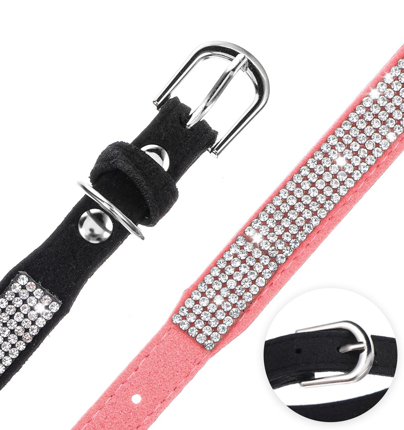 Rhinestones Cat Collar, Rhinestones Cat Dog Collar Soft Safe Adjustable Collar Bling Diamante with Bells, for Small Dogs and Cats - BeesActive Australia