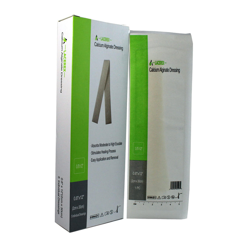 AWD Medical Calcium Alginate Wound Dressing - Highly Absorbent Gauze Pads & Wound Care Products, Quick Clotting Gauze Home & Professional Use, Medical Supplies for Wound Care - (0.8" x 12" Pads 5/Bx) 0.8" x 12" - BeesActive Australia